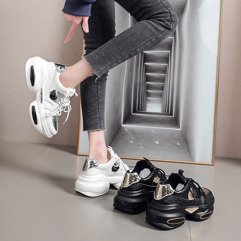 Sneakers Women Vulcanized Shoes Fashion Wedges Thick Bottom
